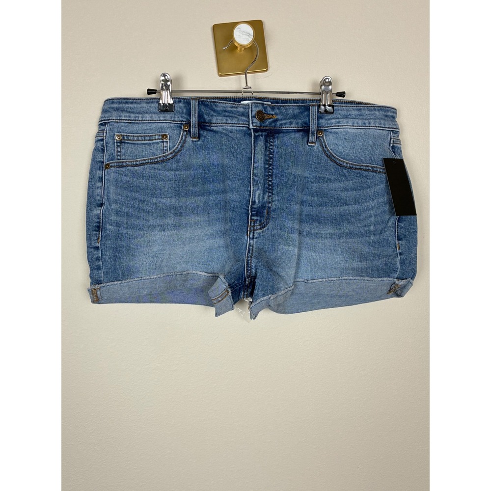 Candace Cameron Bure Denim Shorts Womens 16P Med Wash‎ Rolled Cuff A488195 (K16)